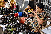 Yangon Myanmar. street sellers of the Chinese quarter. 